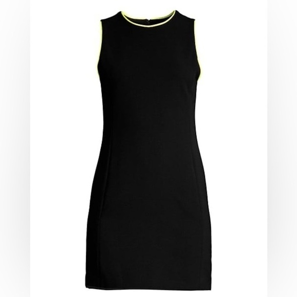 Alice + Olivia Colin Neon Trim Sleeveless Mini Dress size 10 - Picture 3 of 9